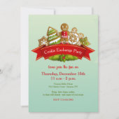 Holiday Cookie Exchange Party Invitation Kaart (Voorkant)