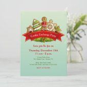 Holiday Cookie Exchange Party Invitation Kaart (Staand voorkant)
