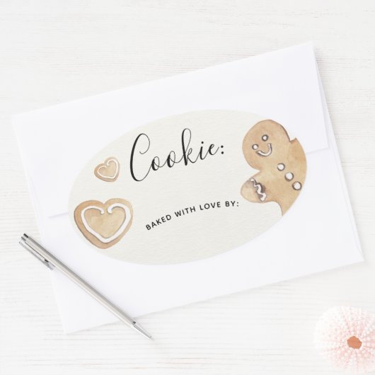 Holiday Cookie Exchange Sticker Label (Envelop)