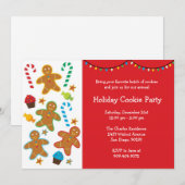 Holiday Cookie Party Kaart (Voorkant / Achterkant)