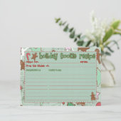 Holiday Cookie Recipcard Kaart (Staand voorkant)