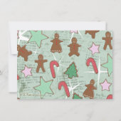 Holiday Cookie Recipcard Kaart (Achterkant)