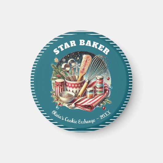 Holiday Cookie Star Baker Prize Award Magneet (Voorkant)