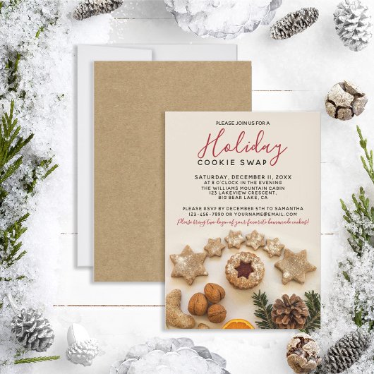 HOLIDAY COOKIE SWAP Cookie Exchange Party Kaart