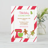 Holiday Cookie Swap Party Kaart (Staand voorkant)
