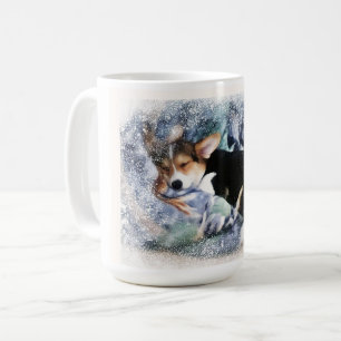 Holiday Corgi Puppy Koffiemok