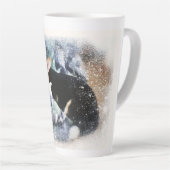 Holiday Corgi Puppy Latte Mok (Rechterhoek)