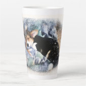 Holiday Corgi Puppy Latte Mok (Voorkant)