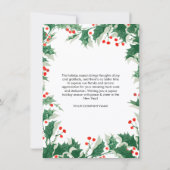 Holiday Corporate Business Logo Christmas Card (Achterkant)