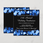 Holiday Corporate Fundraiser Gala Event Blue Kaart (Voorkant / Achterkant)