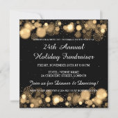 Holiday Corporate Fundraiser Gala Event Gold Kaart (Voorkant)