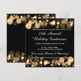 Holiday Corporate Fundraiser Gala Event Gold Kaart