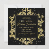 Holiday Corporate Fundraiser Gala Gold en Black Kaart (Voorkant)