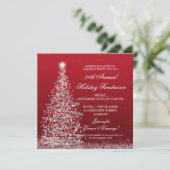 Holiday Corporate Fundraiser Gala Silver en Red Kaart (Staand voorkant)