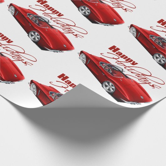 Holiday Corvette Cadeaupapier (Hoek)