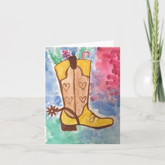 Holiday Cowboy Boot Kaart (Voorkant)