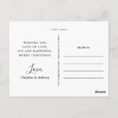 Holiday Cpure Pink Pastel Iridescent Foto Briefkaart (Achterkant)