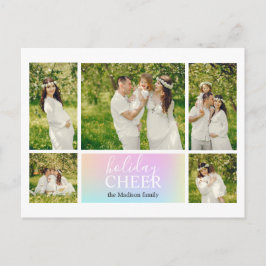 Holiday Cpure Pink Pastel Iridescent Foto Briefkaart