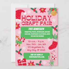 Holiday Craft Fair Kerstmis Uitnodiging