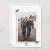 Holiday Crest - Familie Monogram - Kerstkaart (Achterkant)
