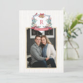 Holiday Crest - Monogram - Kerstkaart - Foto (Staand voorkant)