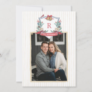 Holiday Crest - Monogram - Kerstkaart - Foto