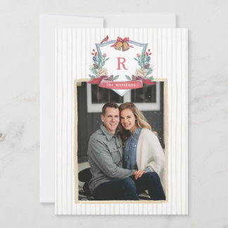 Holiday Crest - Monogram - Kerstkaart - Foto
