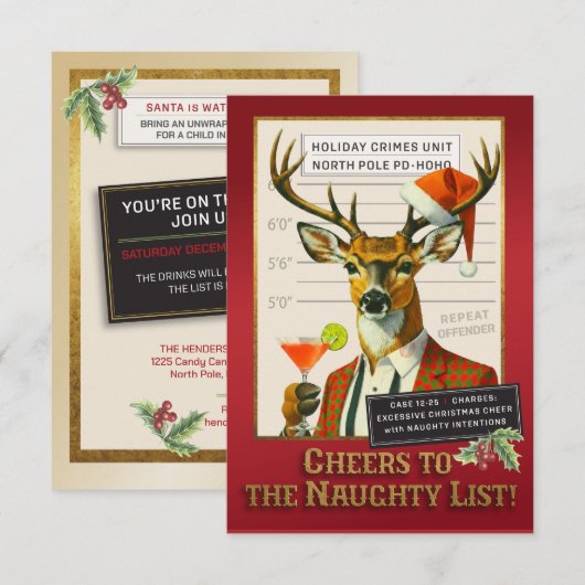 Holiday Crimes Unit – Reindeer Repeat Offender Kaart (Voorkant / Achterkant)
