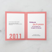 Holiday Croze paarse overlay kerstfoto Feestdagen Kaart (Binnen)