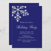 Holiday Crystal Snowflake Kaart (Voorkant / Achterkant)