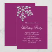 Holiday Crystal Snowflake (magenta) Kaart (Voorkant / Achterkant)