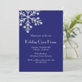 Holiday Crystal Snowflake Open House (indigo) Kaart (Staand voorkant)