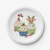Holiday Cupcake Papieren Bordje (Voorkant)