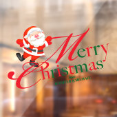 Holiday Custom Text Merry Christmas Raamsticker (Vel 2)