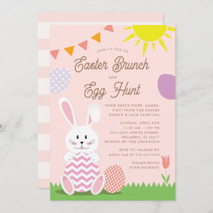 Holiday Cute Easter Brunch & Egg Hunt Holiday Kaart