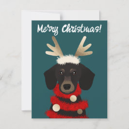 Holiday Dachshund Feestdagenkaart