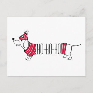 Holiday Dachsund Ho-Ho-Ho-Ho Briefkaart