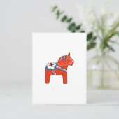 Holiday Dala Horse Briefkaart (Staand voorkant)