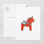 Holiday Dala Horse Briefkaart (Voorkant / Achterkant)