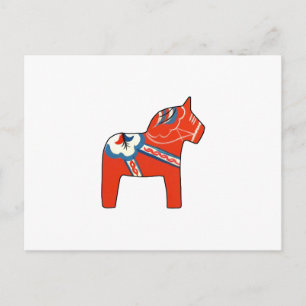 Holiday Dala Horse Feestdagenkaart