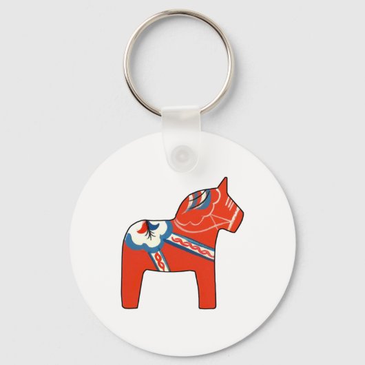 Holiday Dala Horse Sleutelhanger (Voorkant)