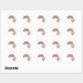 Holiday Dalmatian Pups Ronde Sticker (Vel)