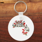 Holiday Dalmatian Pups Sleutelhanger (Voorkant)