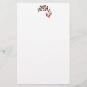 Holiday Dalmatin Pups met rood lintje Briefpapier