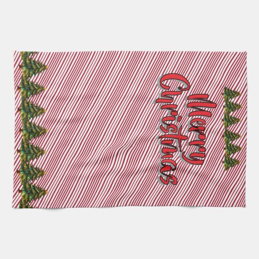 Holiday Deck The Halls Crew Christmas Candy Cane Theedoek (Horizontaal)