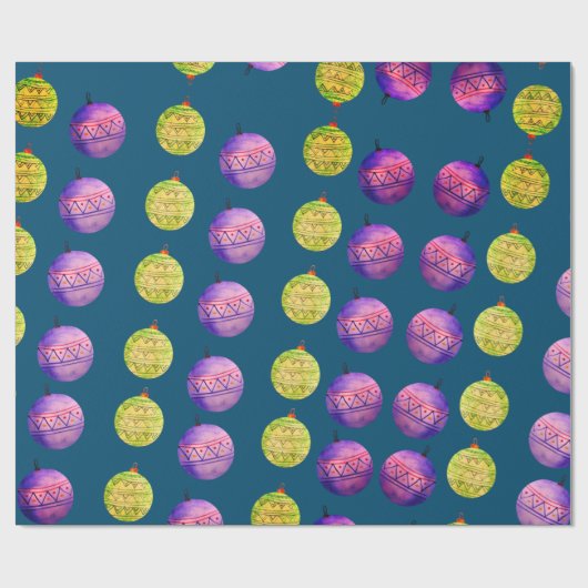 Holiday Decor Balls Cadeaupapier (Vlak)