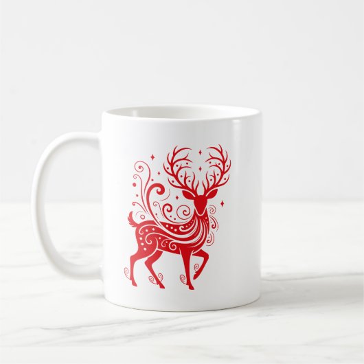 Holiday Deer Koffiemok (Links)