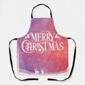 Holiday Deer Landschap Schort (Voorkant)