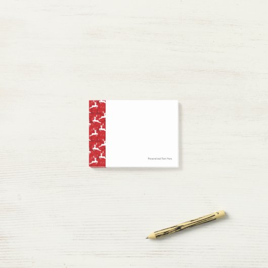 Holiday Deer Patroon Post-it® Notes (Op bureau)