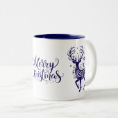 Holiday Deer Tweekleurige Koffiemok (Voorkant rechts)